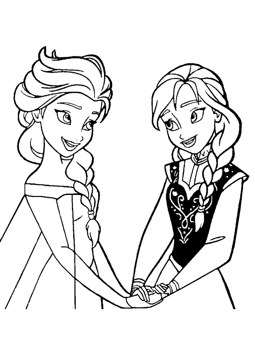 Elsa Free Coloring Page
