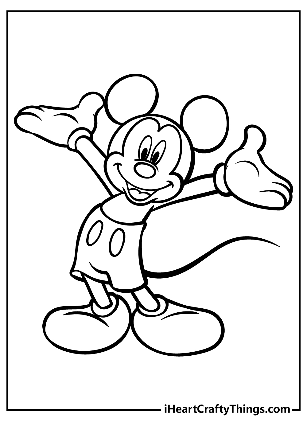 Mickey And Minnie Mouse Printable Coloring Pages