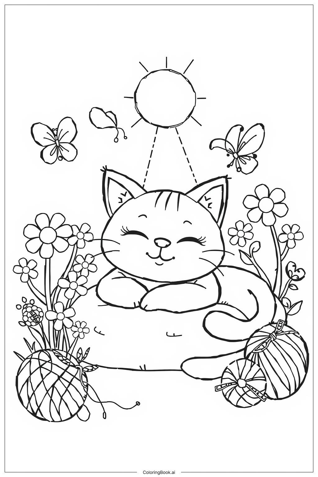 36 Cat Coloring Pages Free PDF PNG Printables 
