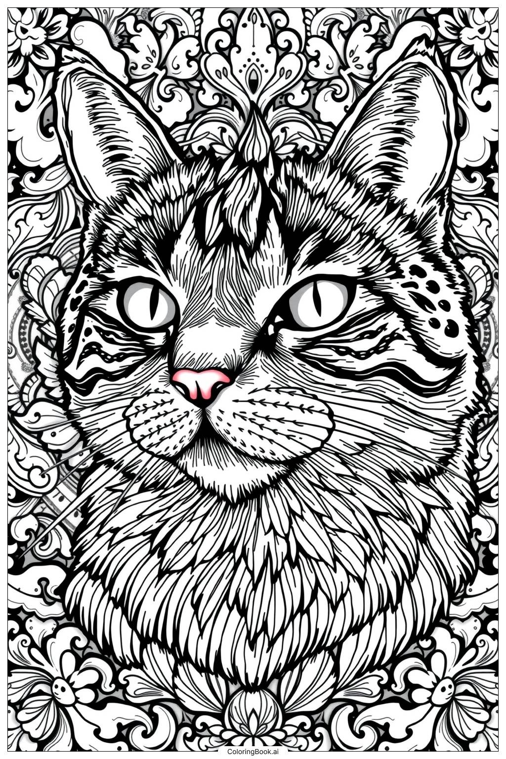 36 Cat Coloring Pages Free PDF PNG Printables 