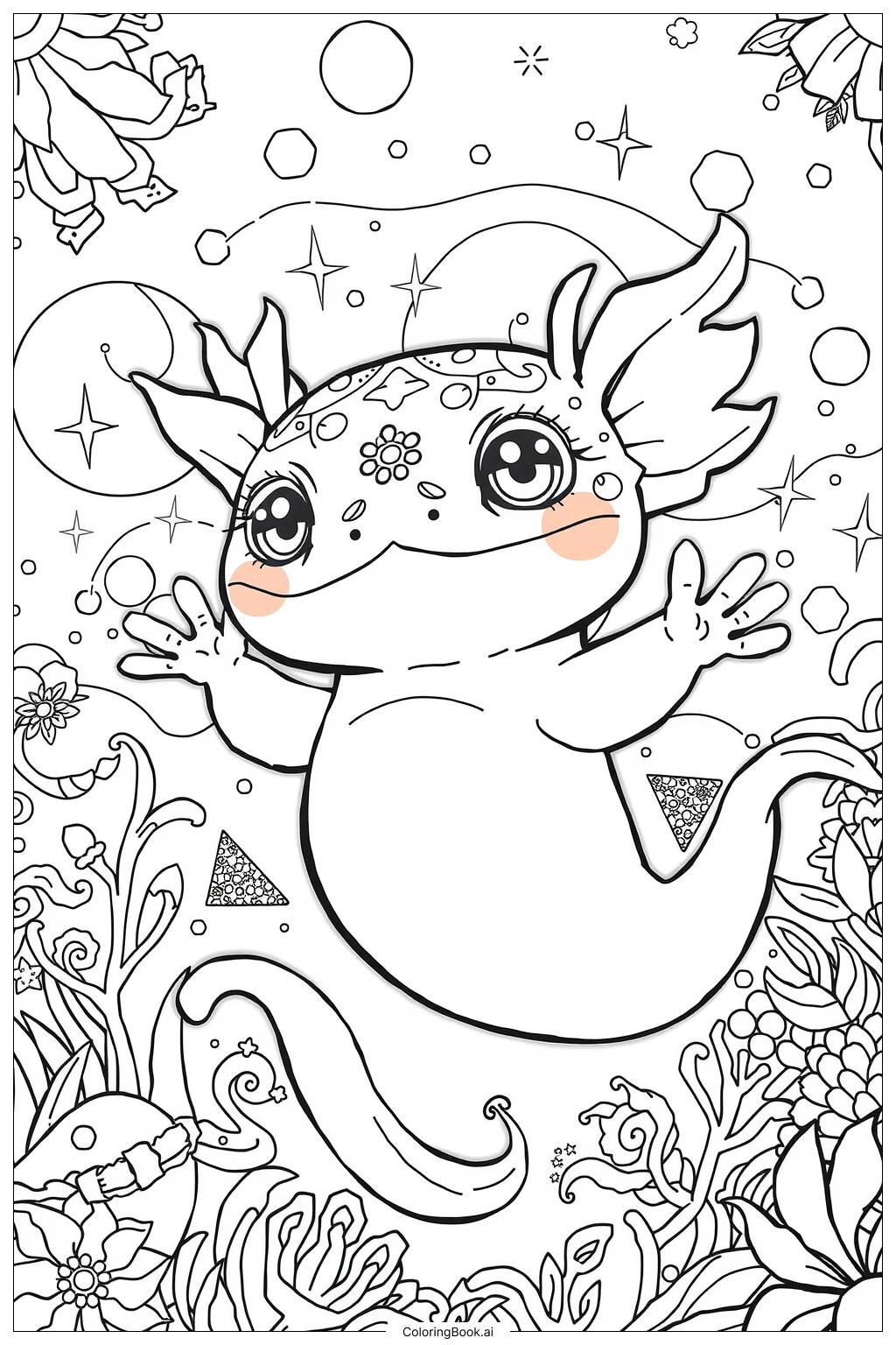 37 Axolotl Coloring Pages Free PDF PNG Printables 