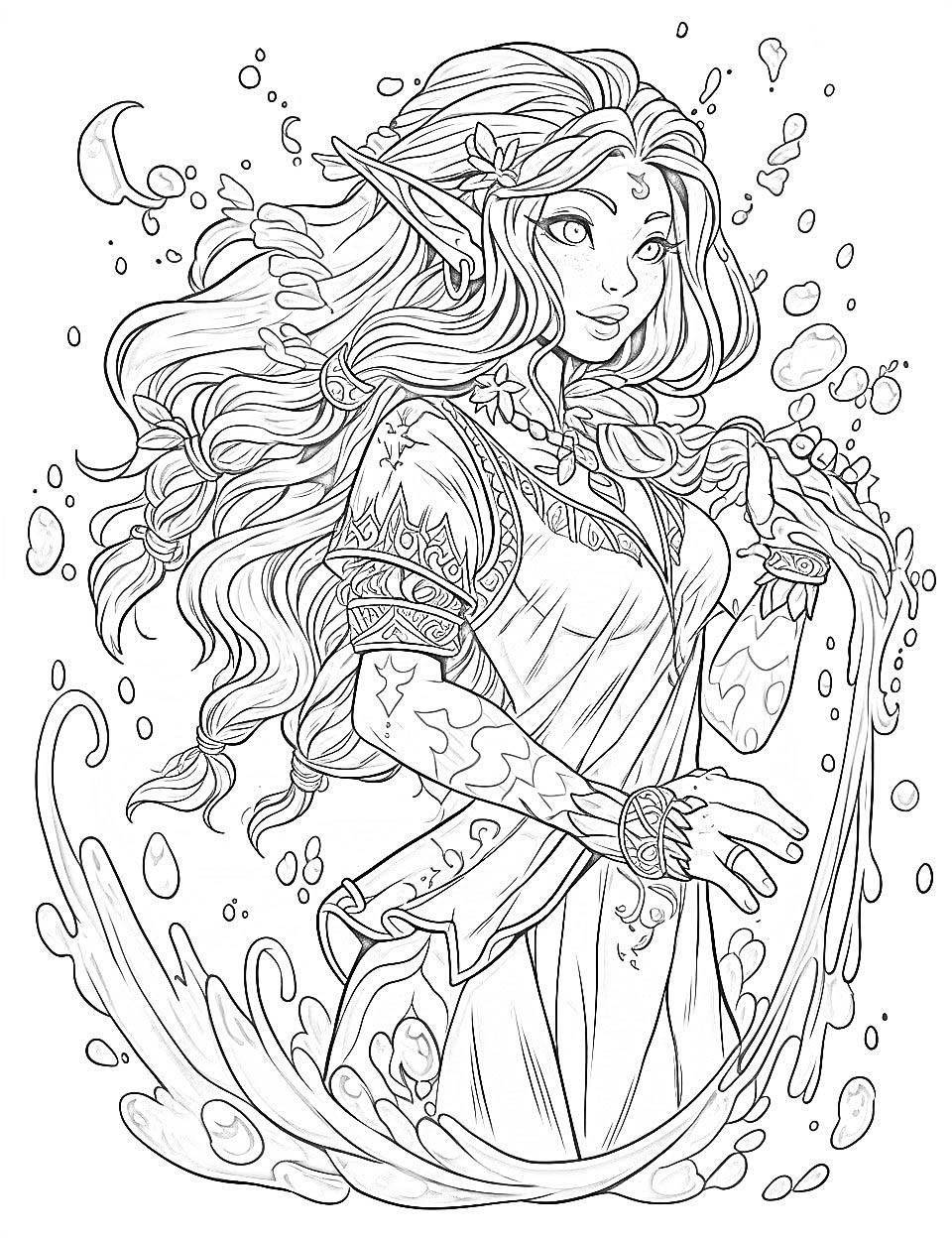 38 Stunning Elf Coloring Pages For Kids And Adults Our Mindful Life