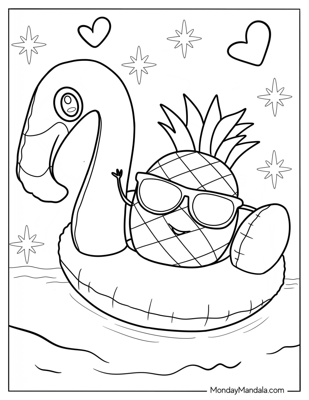 Summer Coloring Page Free