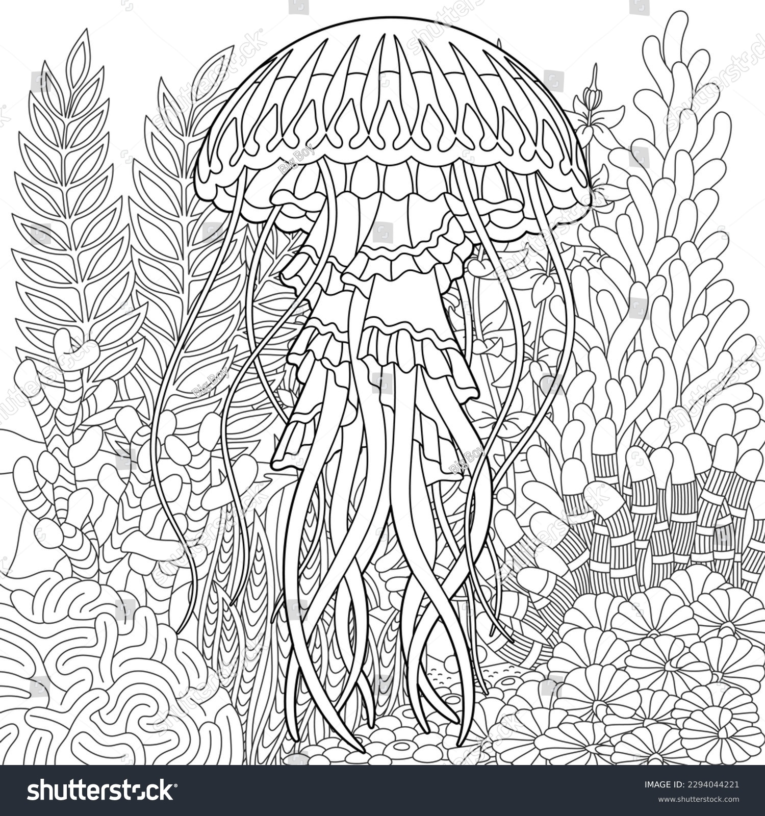 4 Thousand Sea Life Coloring Pages Adults Royalty Free Images Stock Photos Pictures Shutterstock
