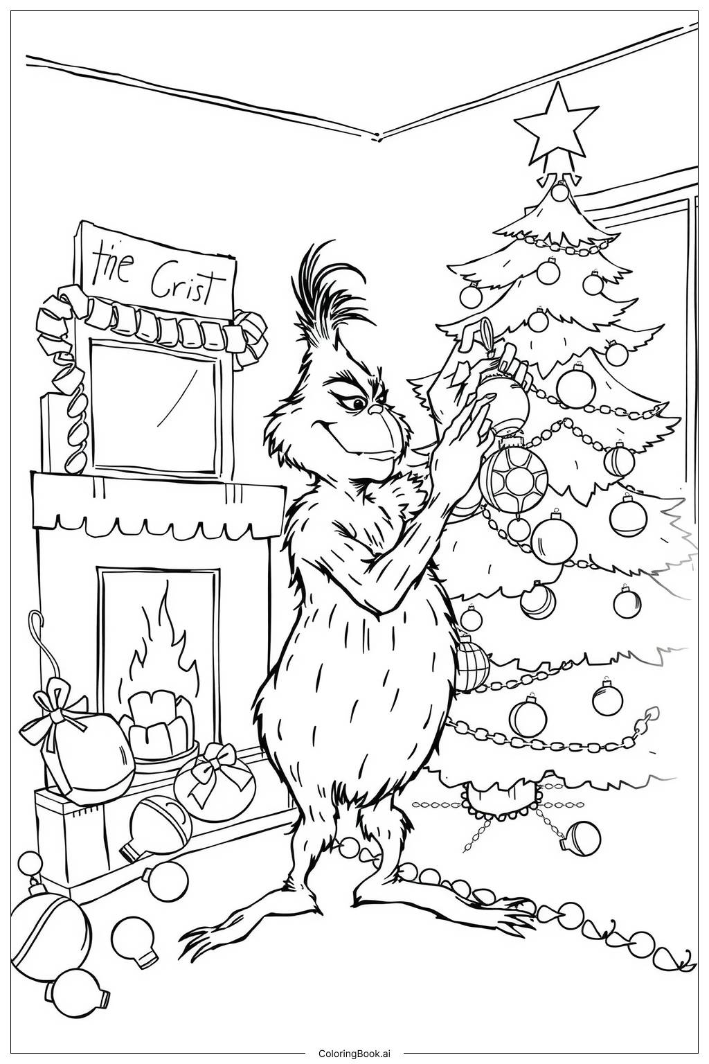 Grinch Coloring Page Free Printable