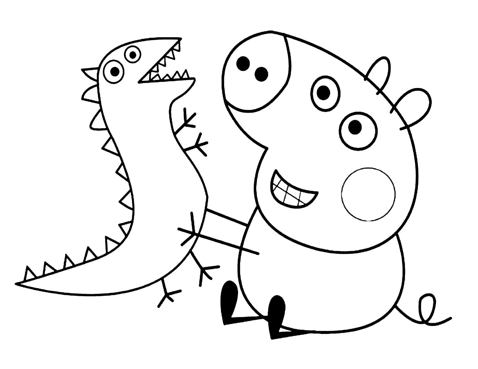 40 Peppa Pig Coloring Pages Etsy Ireland