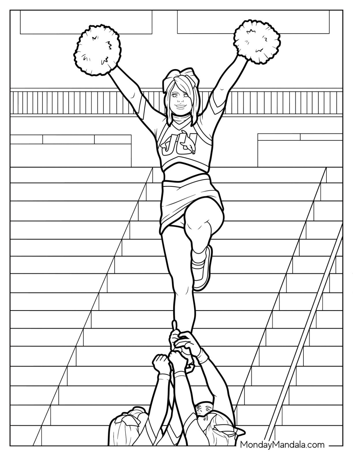 Printable Cheerleading Coloring Pages