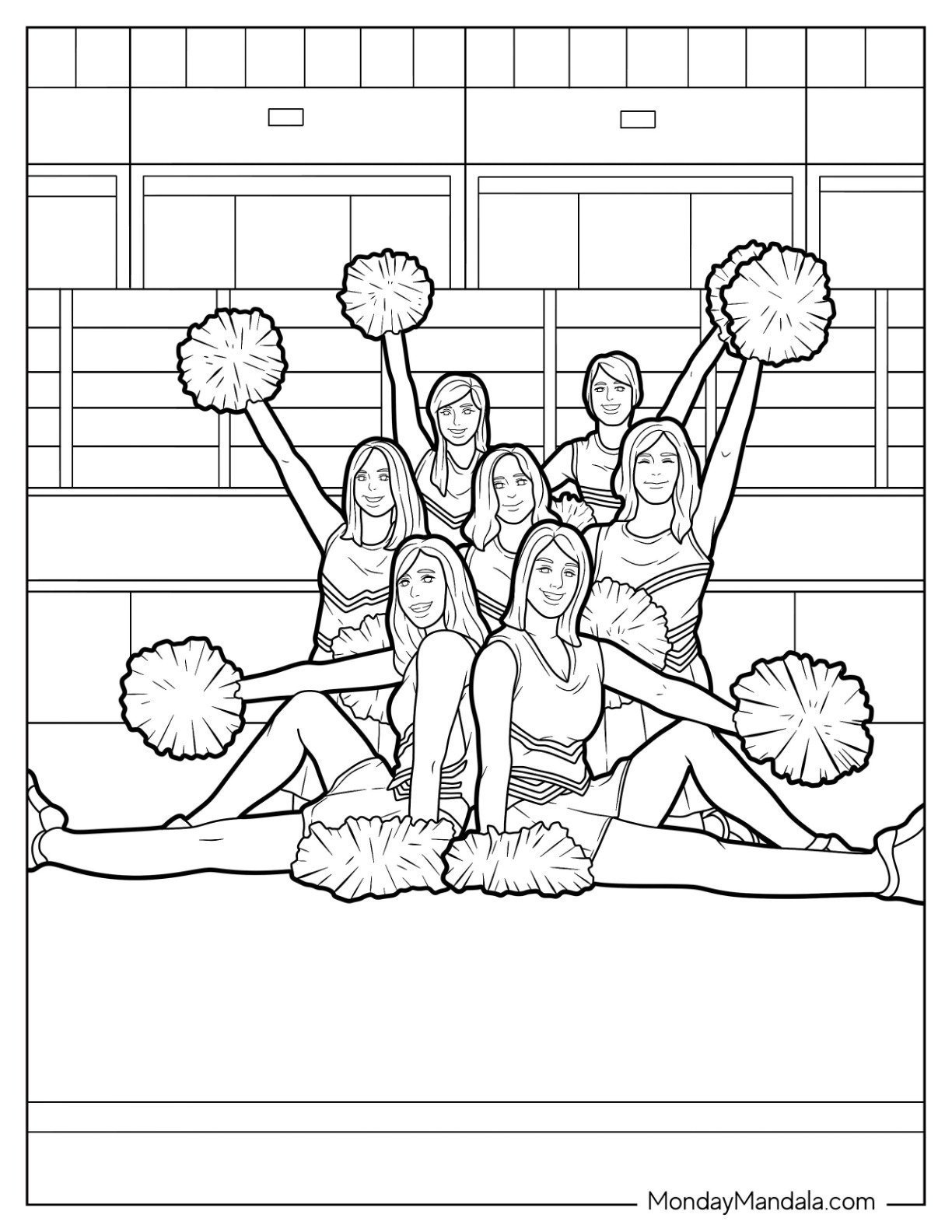 41 Cheerleading Coloring Pages Free PDF Printables 