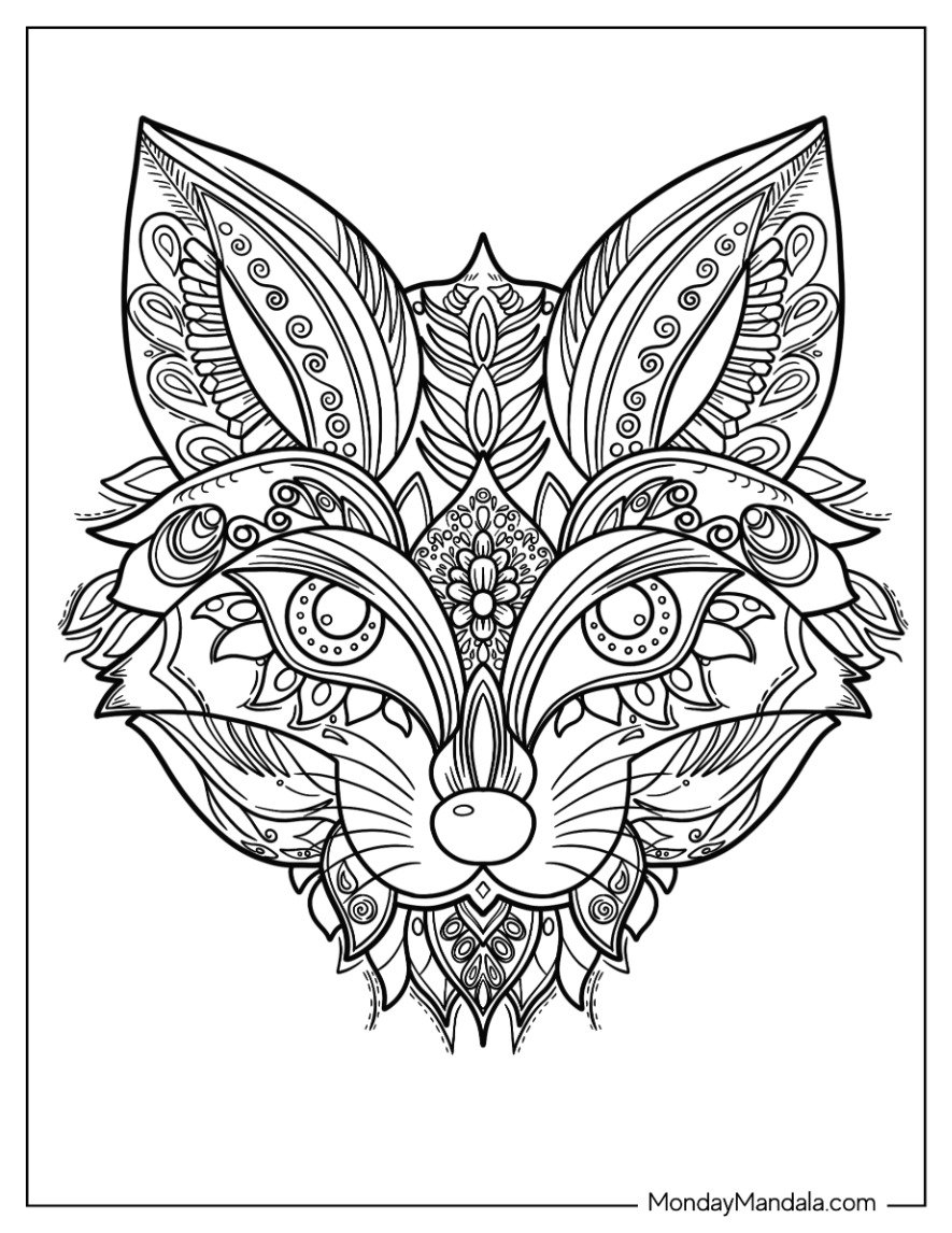 Fox Coloring Page Free