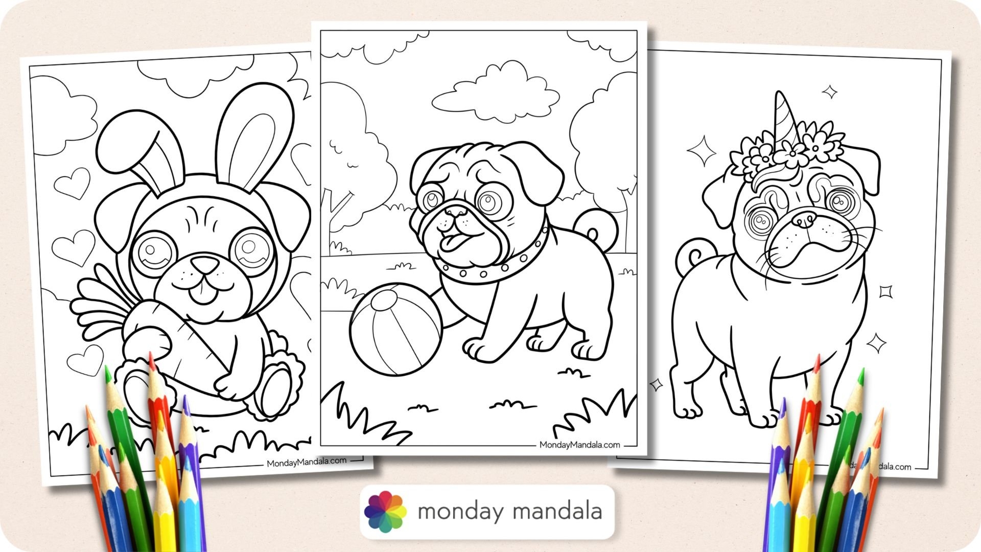 43 Pug Coloring Pages Free PDF Printables 