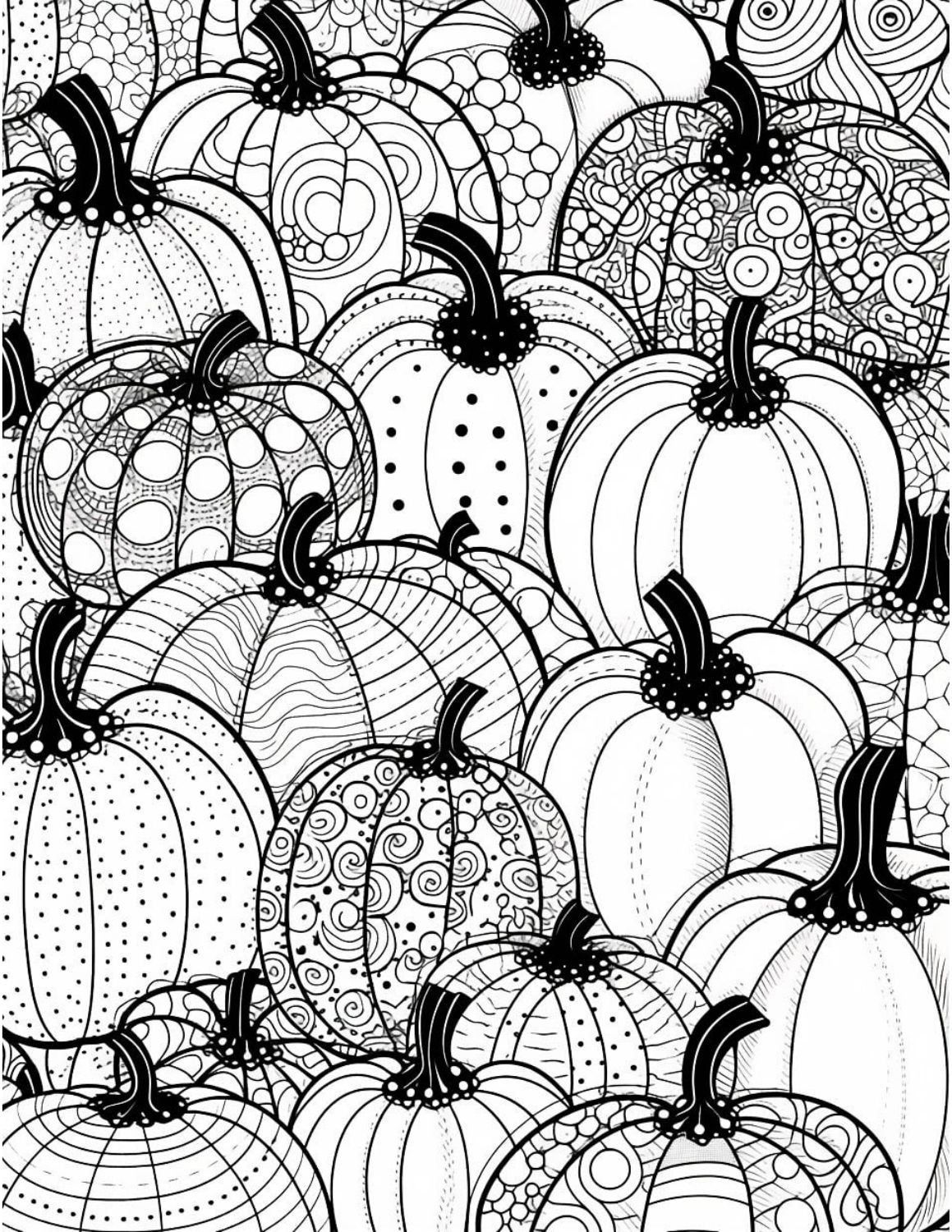 Pumpkin Color Pages Free