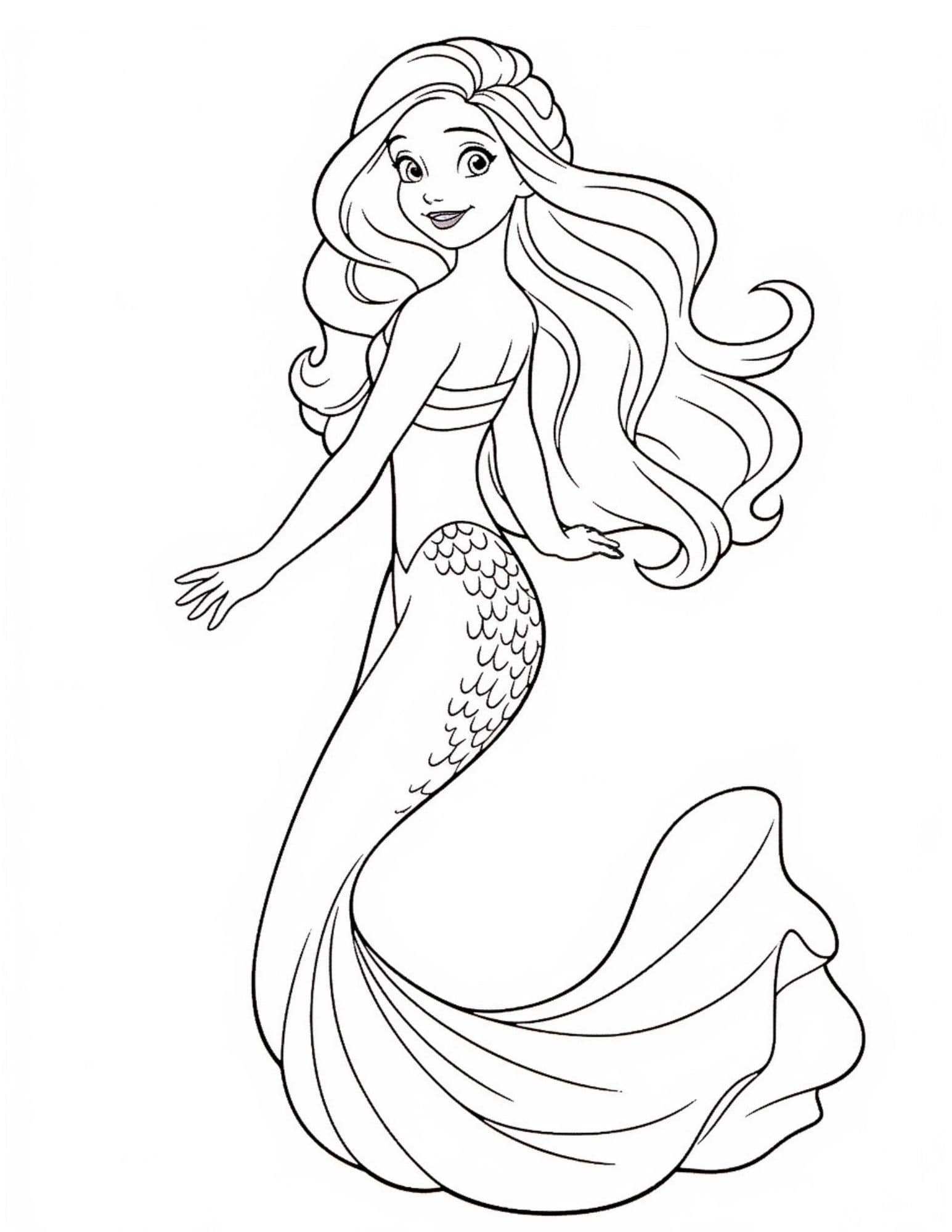 Free Coloring Pages Mermaid