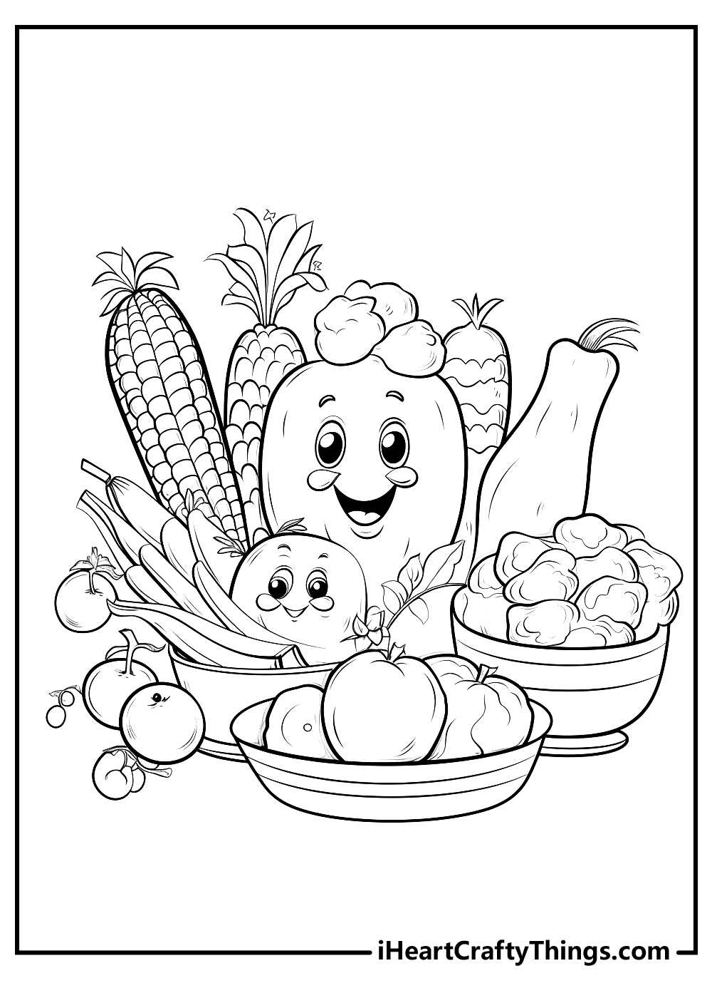 Food Printable Coloring Pages
