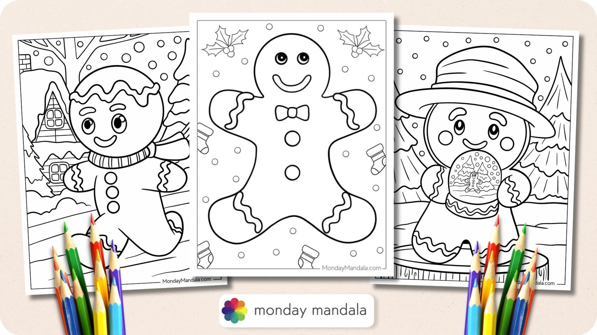 Free Gingerbread Coloring Pages