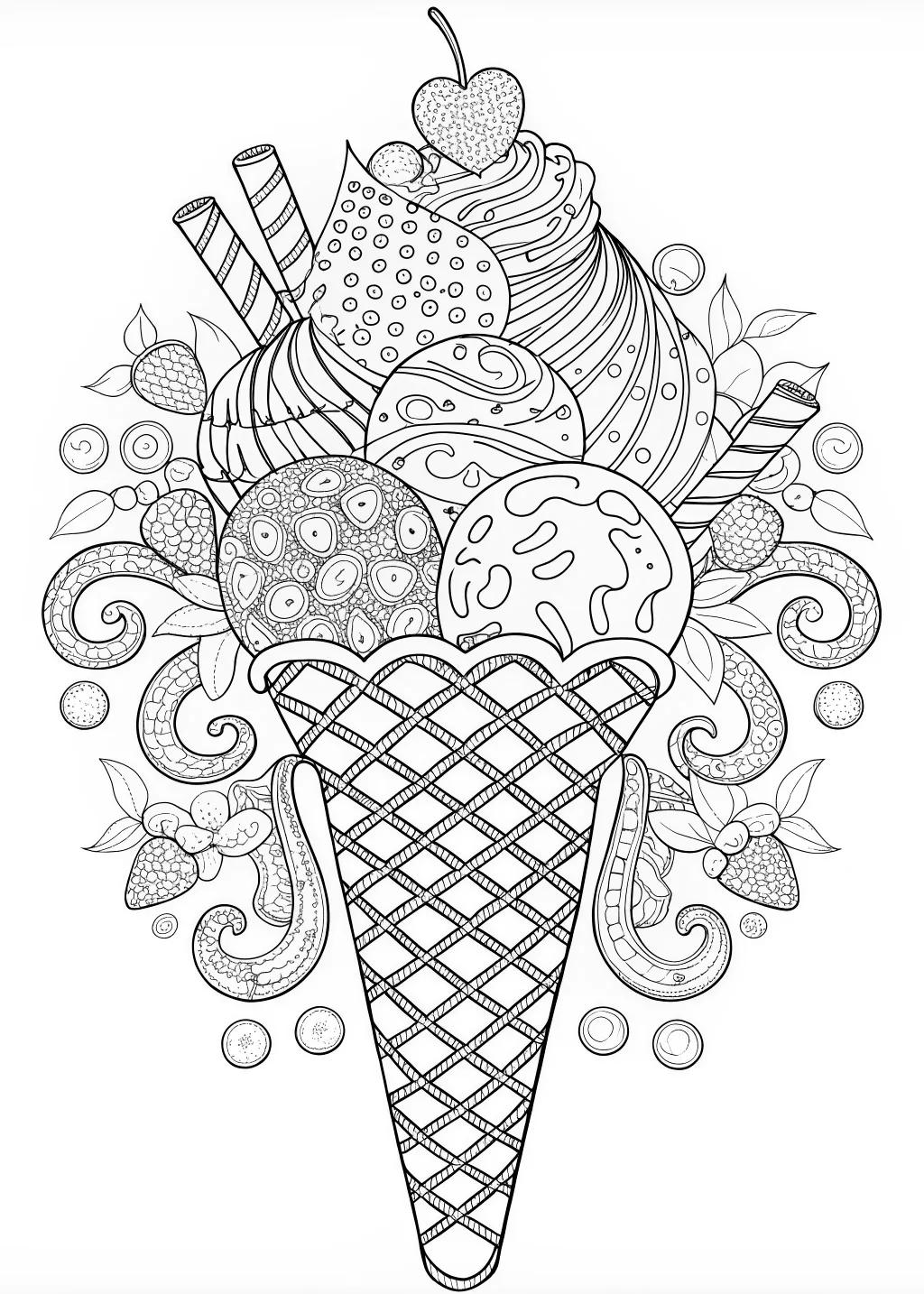 45 Ice Cream Coloring Pages