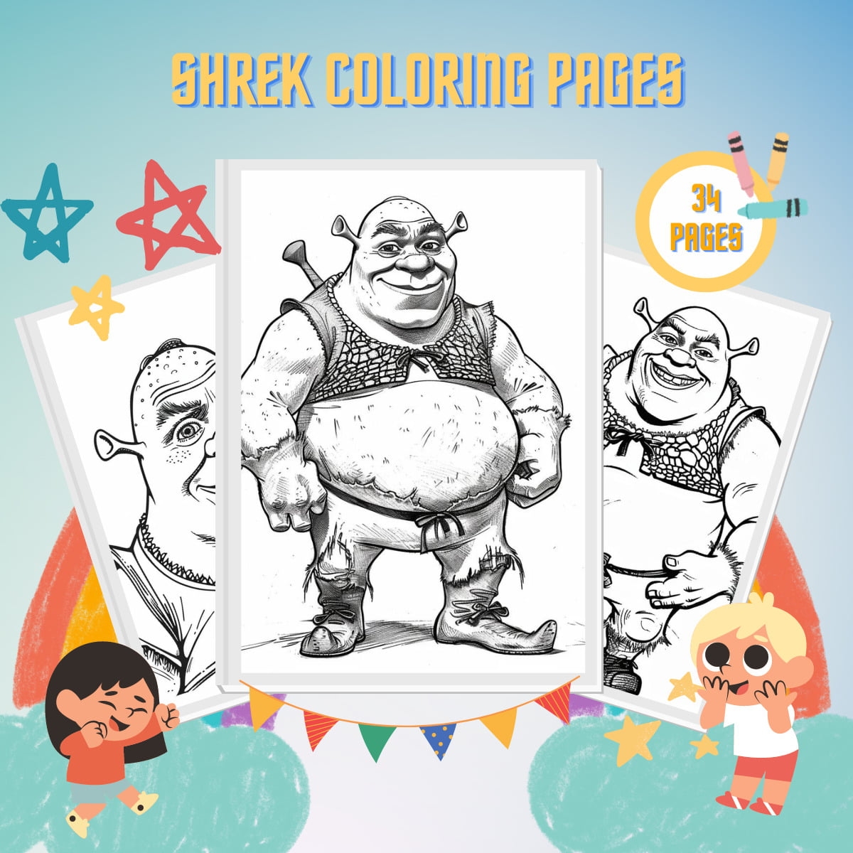 Shrek Coloring Pages Free