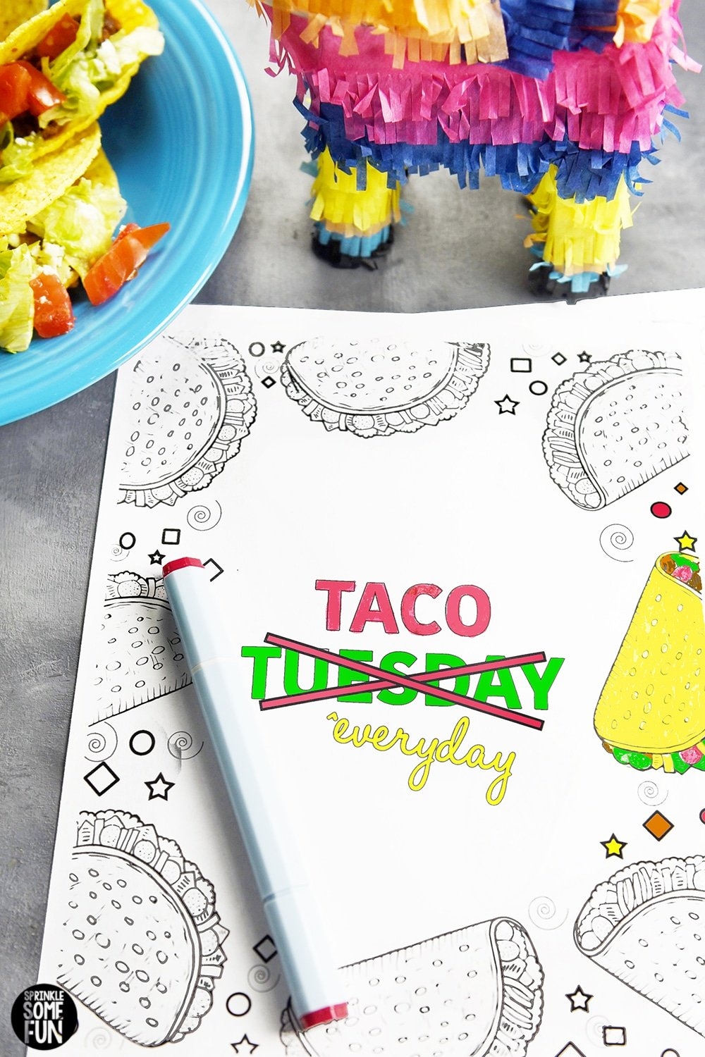5 FREE Funny Taco Quotes Coloring Pages Sprinkle Some Fun
