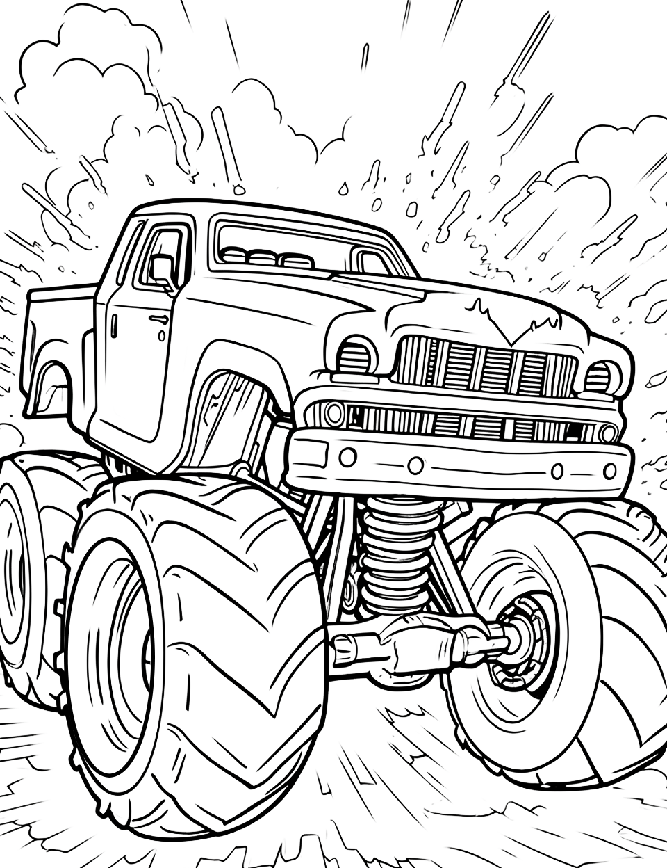 Printable Big Truck Coloring Pages