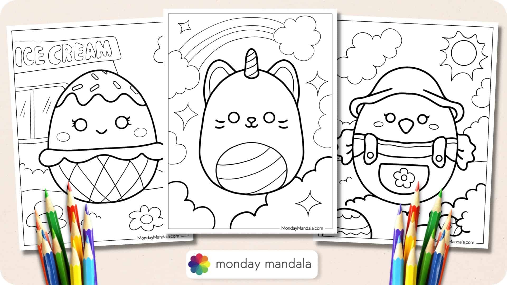 Printable Coloring Rare Squishmallows Coloring Pages