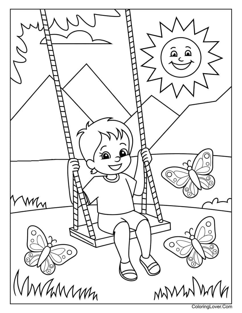 Cute Summer Coloring Pages Printable