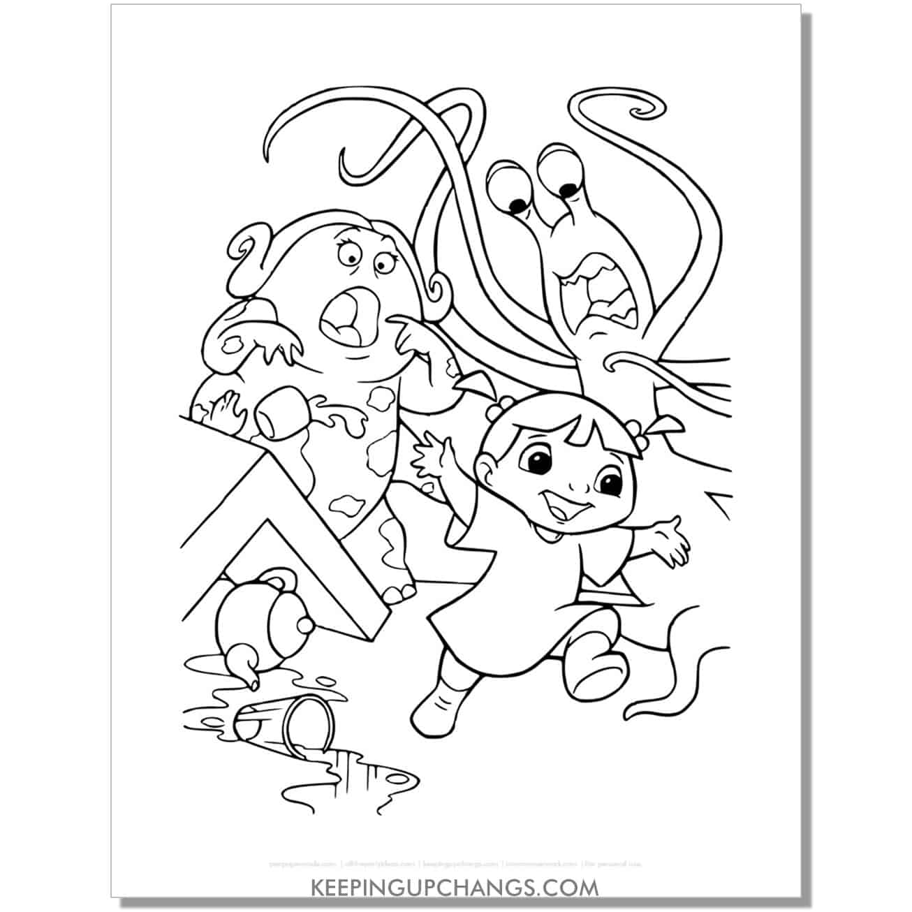 Monsters Inc Coloring Pages Free