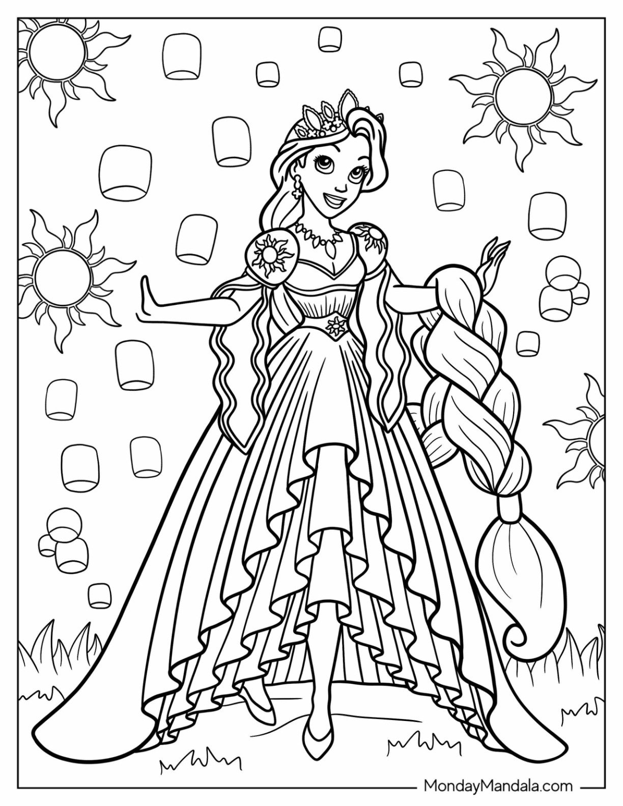 Disney Princess Free Coloring Pages