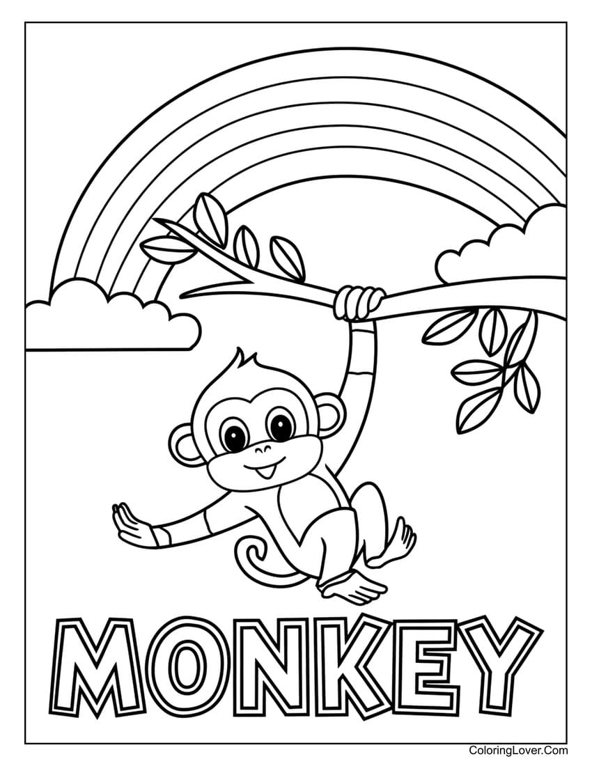 Rainbow Coloring Pages Free