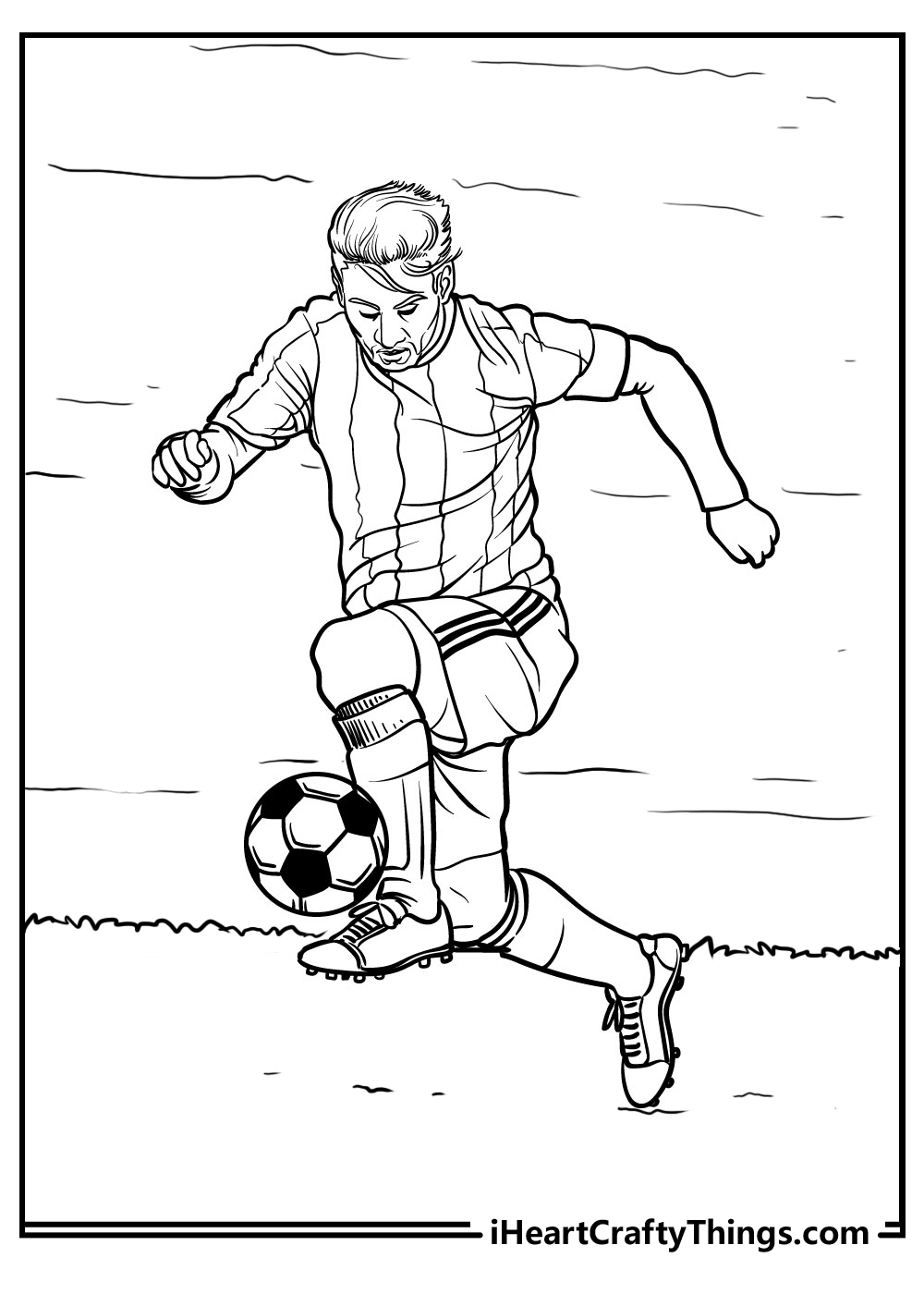 Football Player Coloring Page Printable