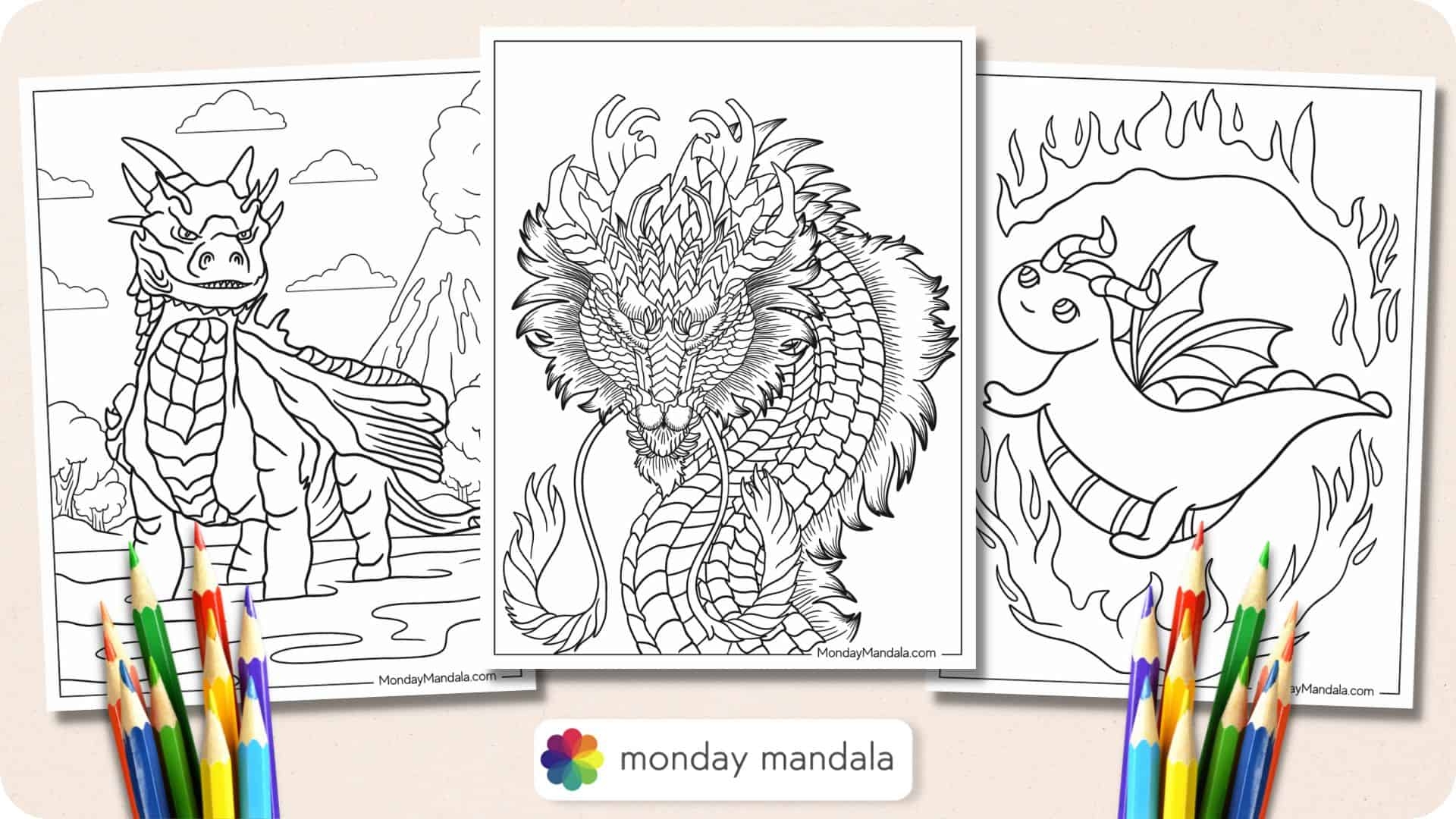 Cute Dragon Coloring Pages Printable