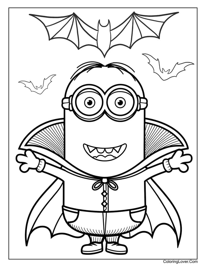Printable Easy Minion Coloring Pages