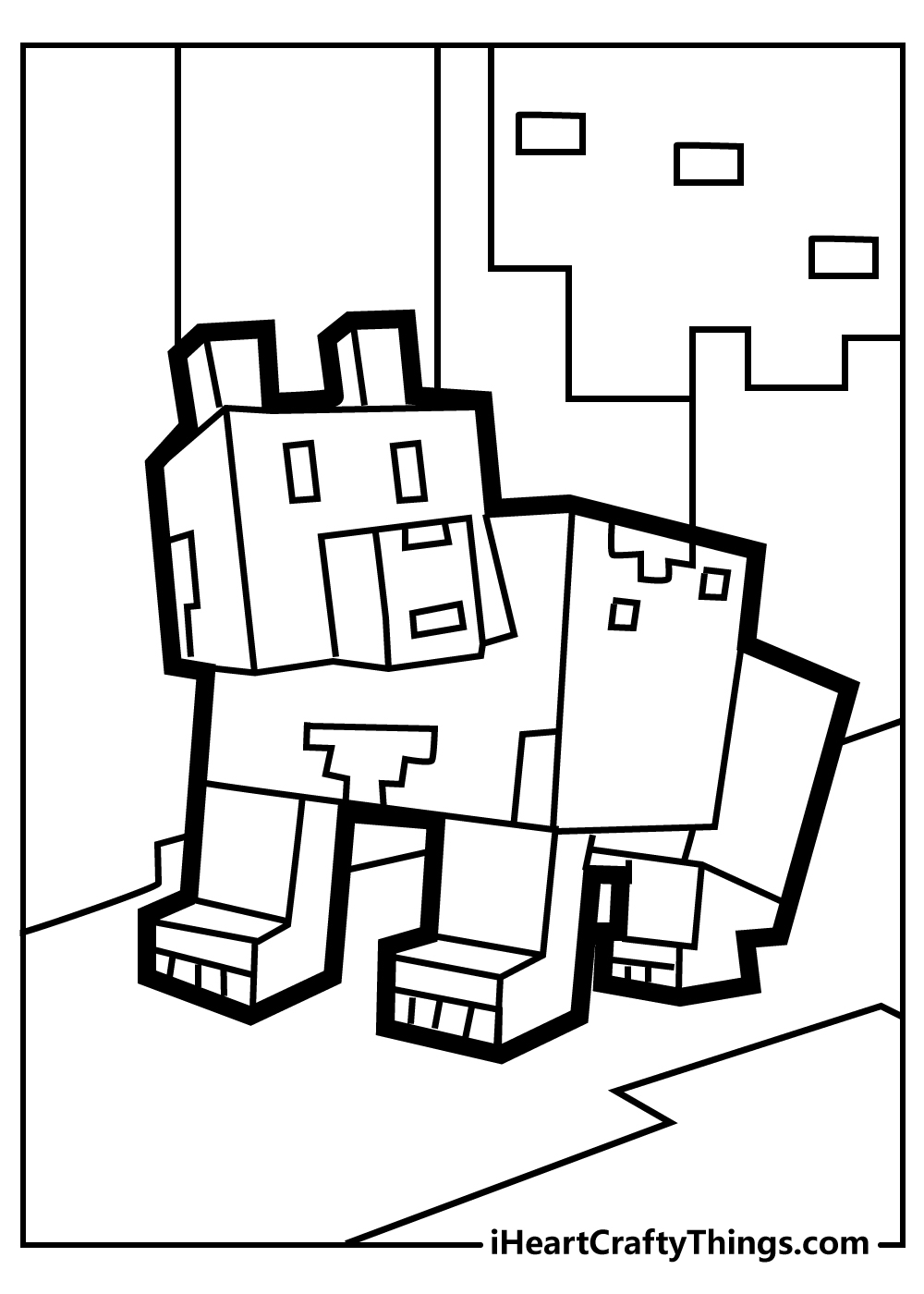 Minecraft Printable Coloring Page