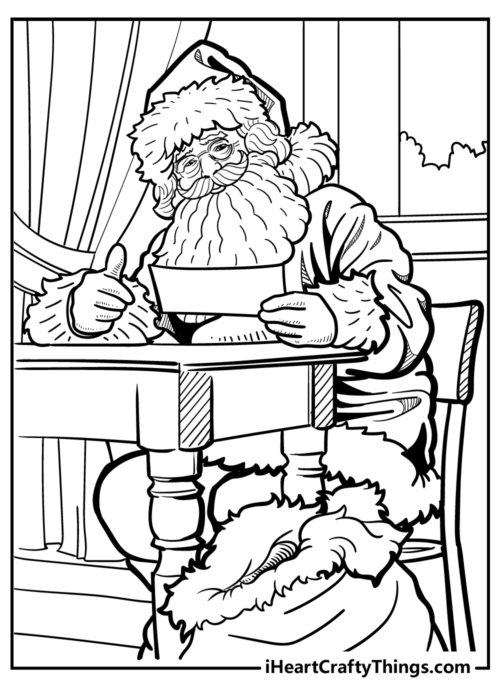 Free Coloring Pages Santa Claus