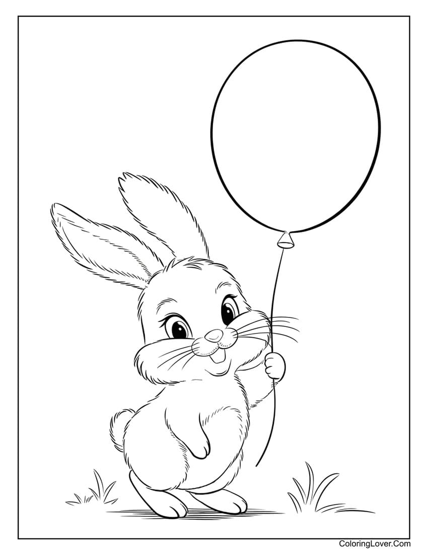 Easter Bunny Free Printable Coloring Pages