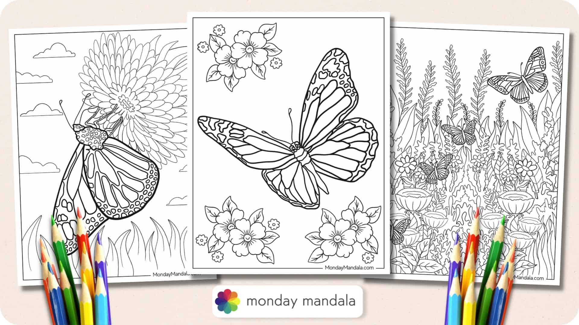 Simple Butterfly Coloring Pages Printable
