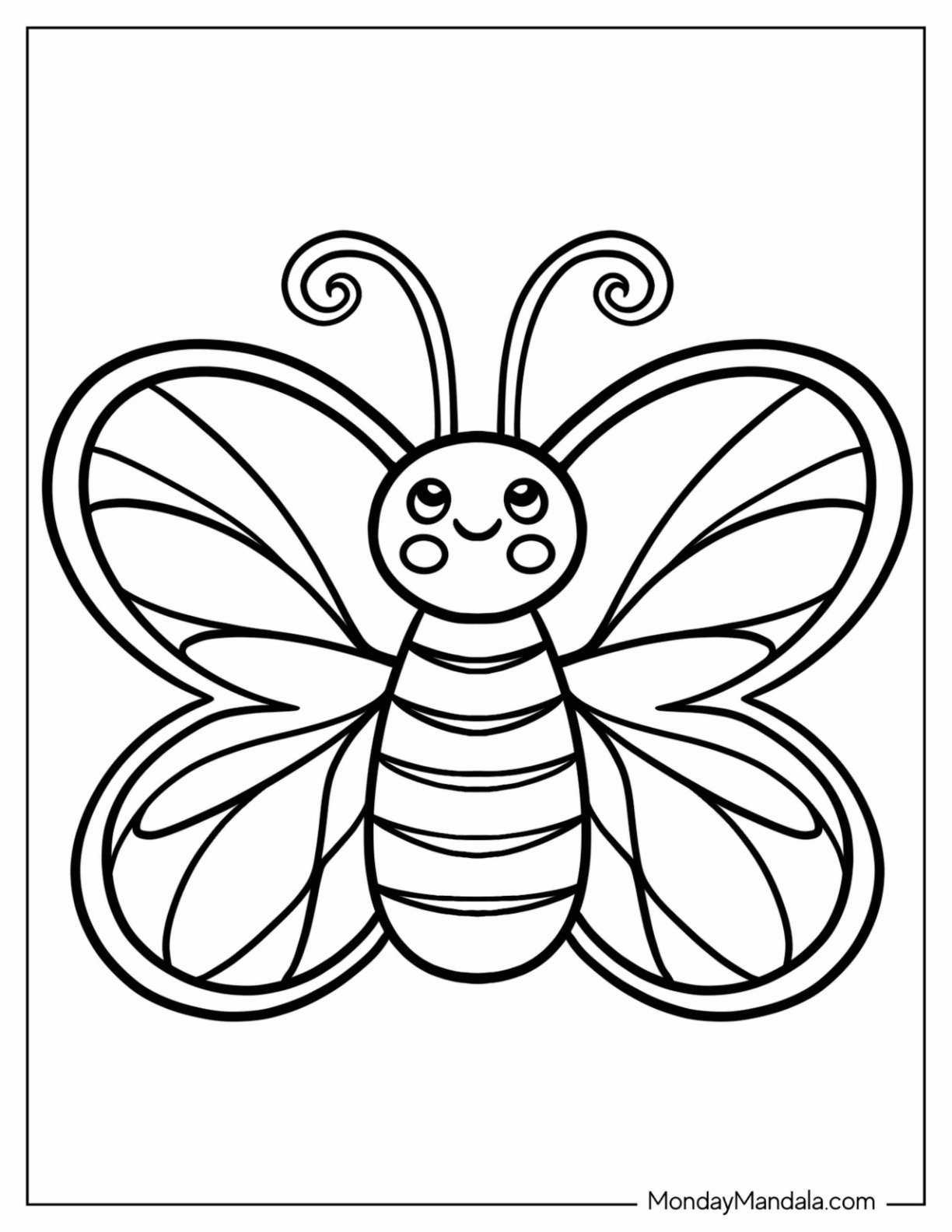 Butterfly Coloring Page Free Printable