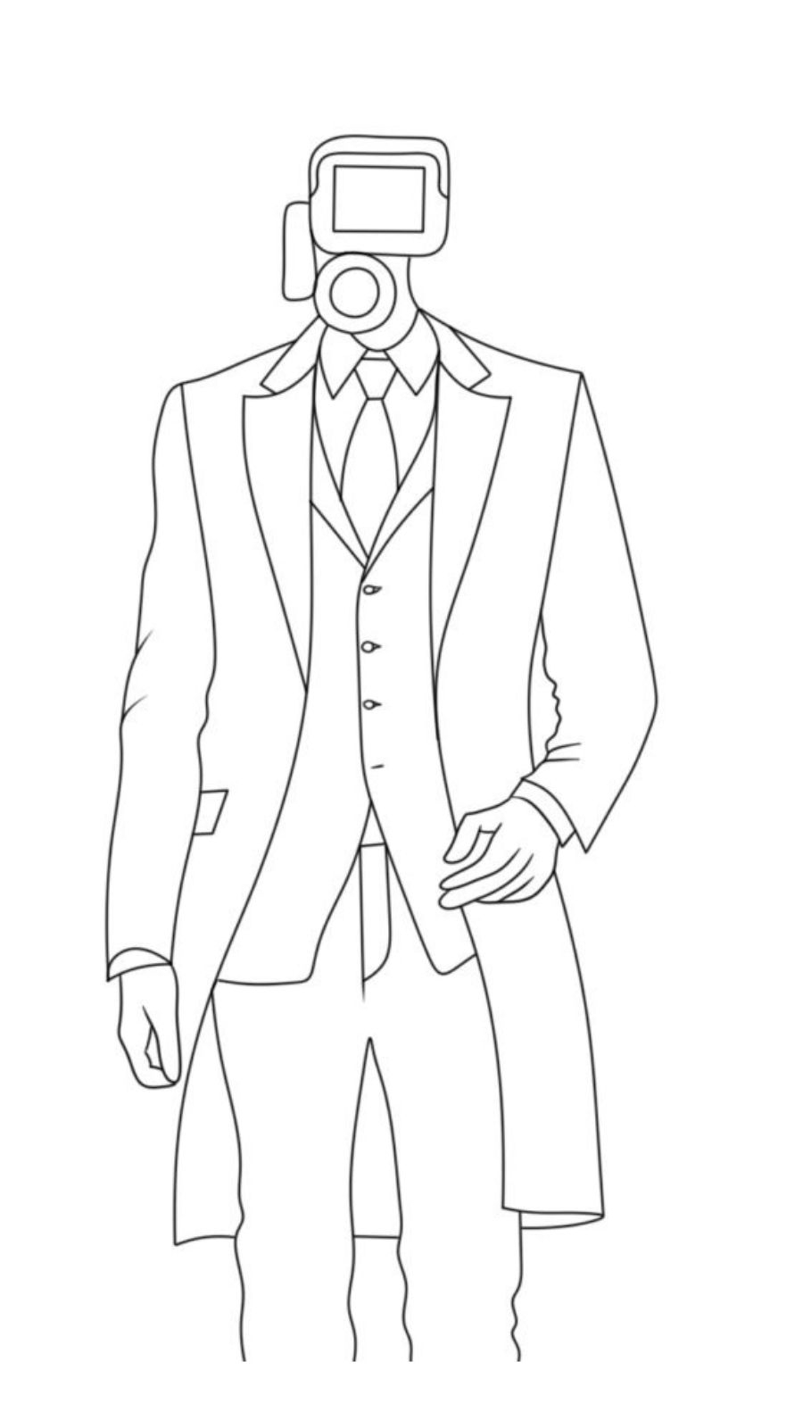 Titan Cameraman Coloring Page Printable