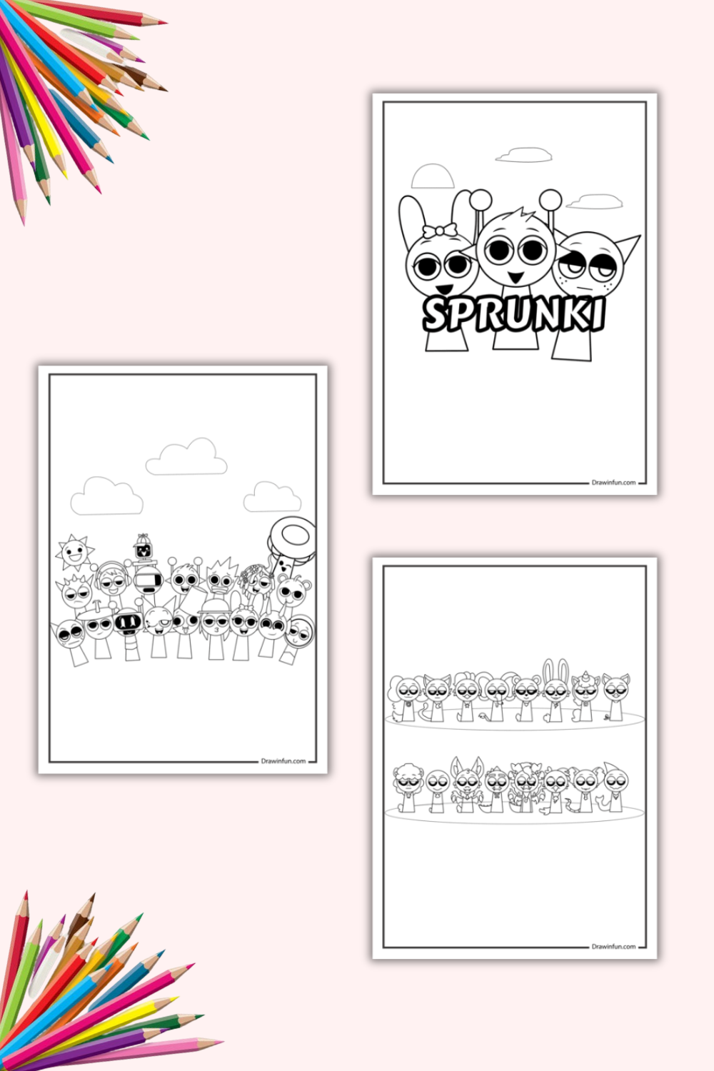 Sprunki Coloring Pages Printable Pdf
