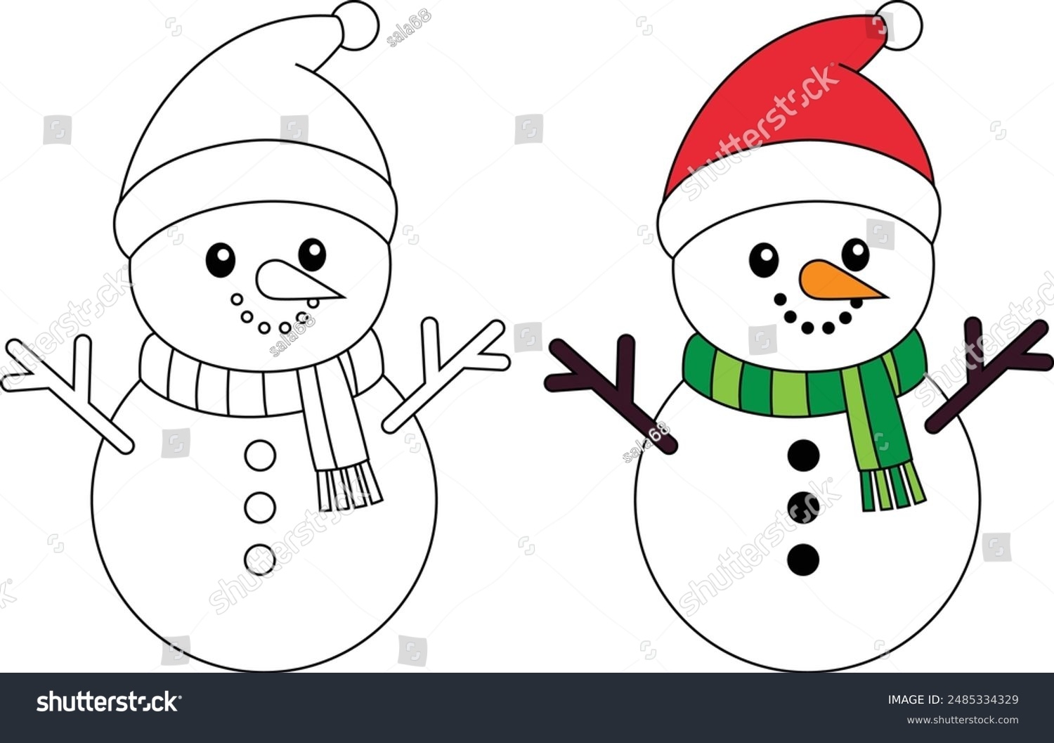 8 Thousand Coloring Book Snowman Royalty Free Images Stock Photos Pictures Shutterstock