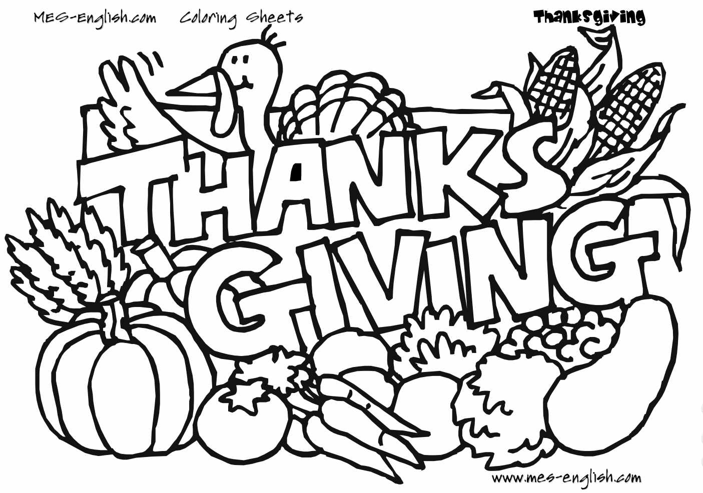 Free Thanksgiving Coloring Pages Printable