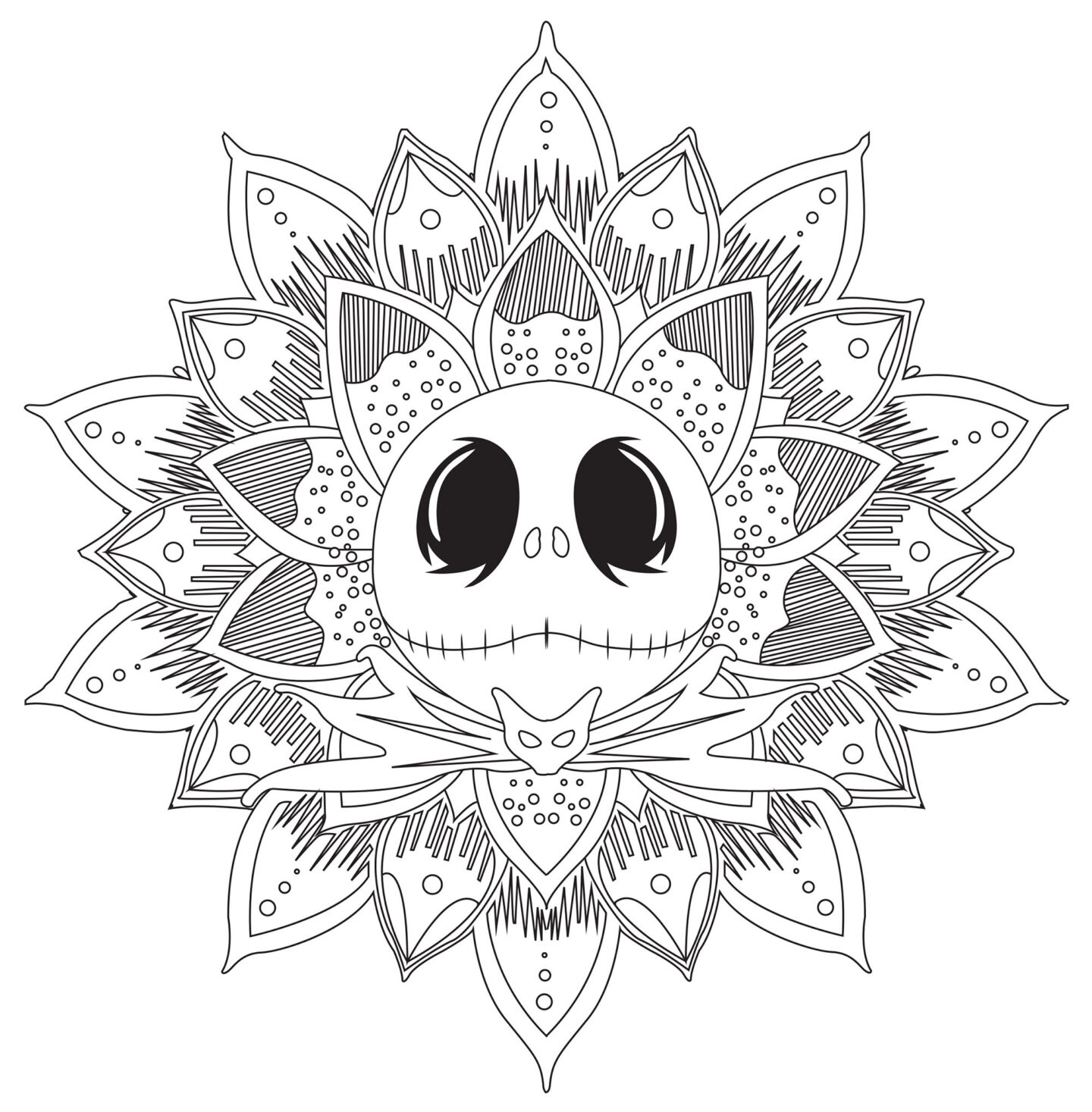 9 Iconic Jack Skellington Coloring Page From Nightmare Before Christmas Craftwhack