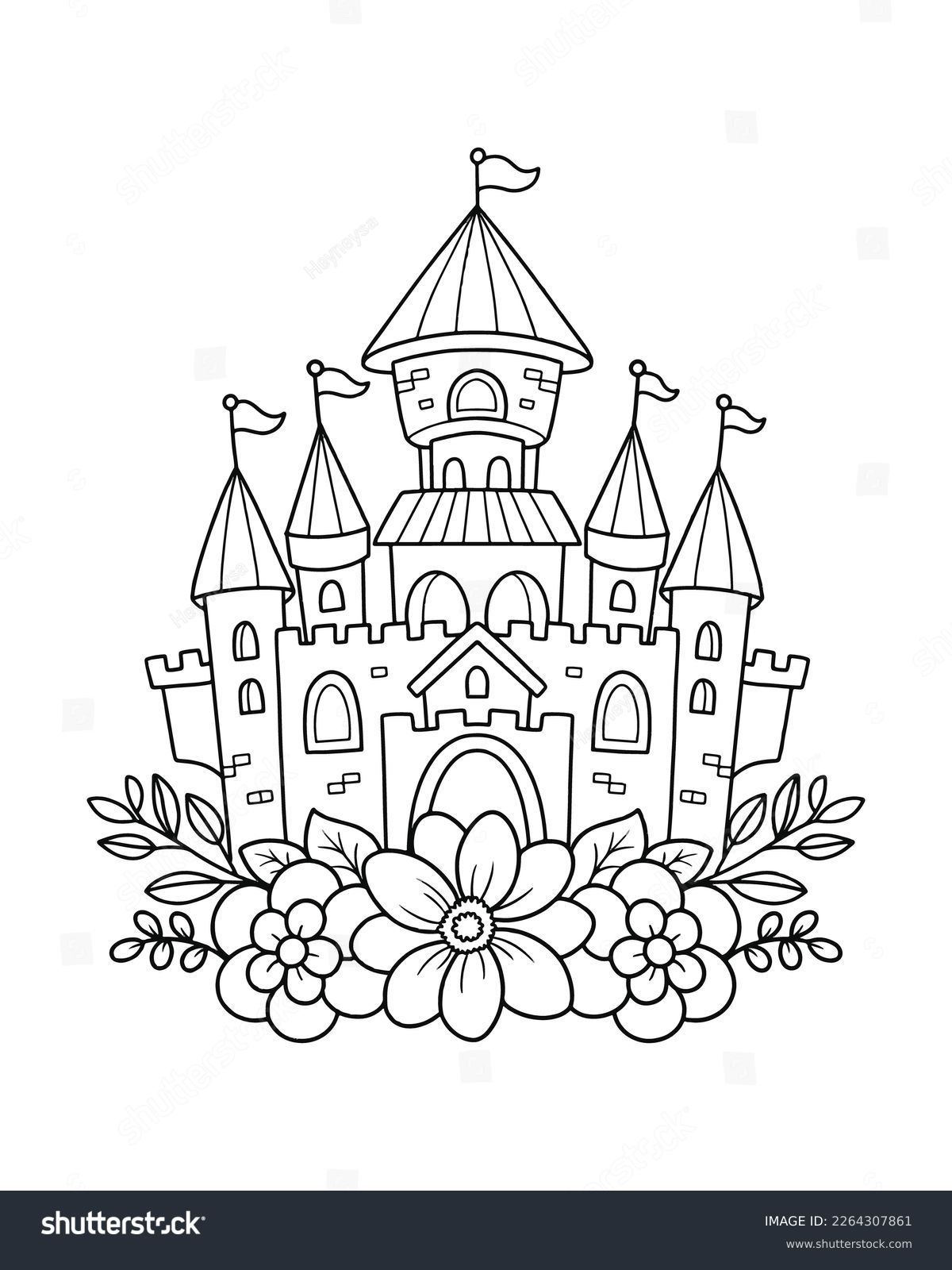 9 Thousand Castle Colouring Pages Royalty Free Images Stock 