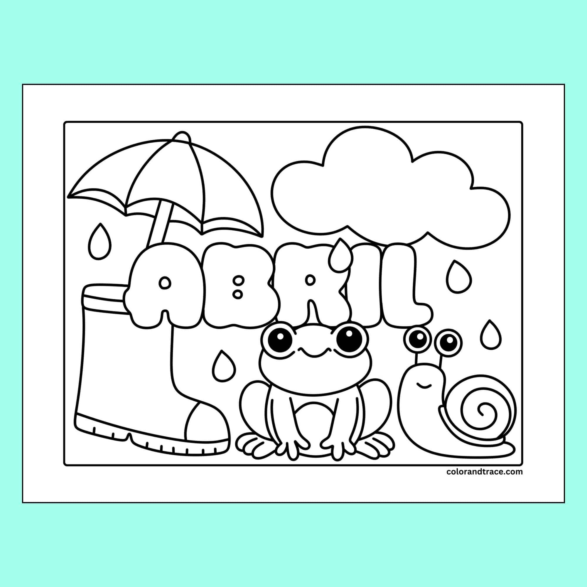 Abril Coloring Page Free Spanish Class Printable Color And Trace
