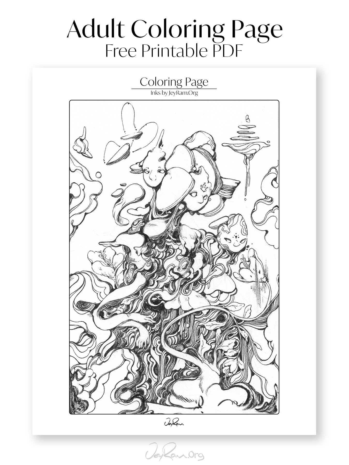 Free Adult Fantasy Coloring Pages