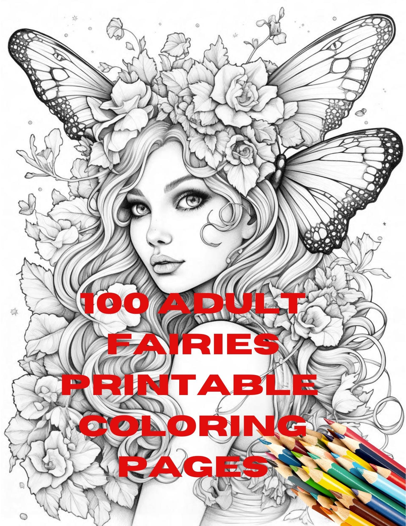 Printable Fairy Coloring Pages For Adults