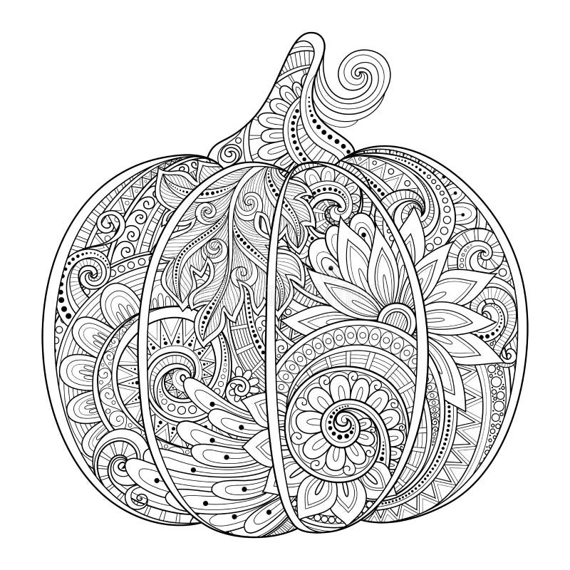 Adult Coloring Pumpkin Stock Illustrations 1 024 Adult Coloring Pumpkin Stock Illustrations Vectors U0026 Clipart Dreamstime