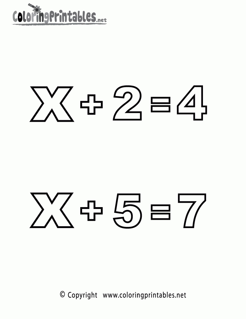 Free Printable Math Coloring Pages