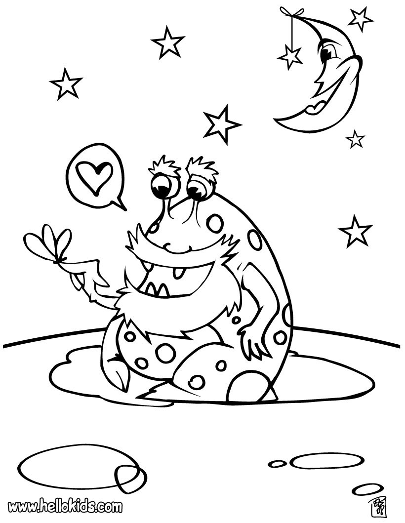 Alien Coloring Pages Hellokids