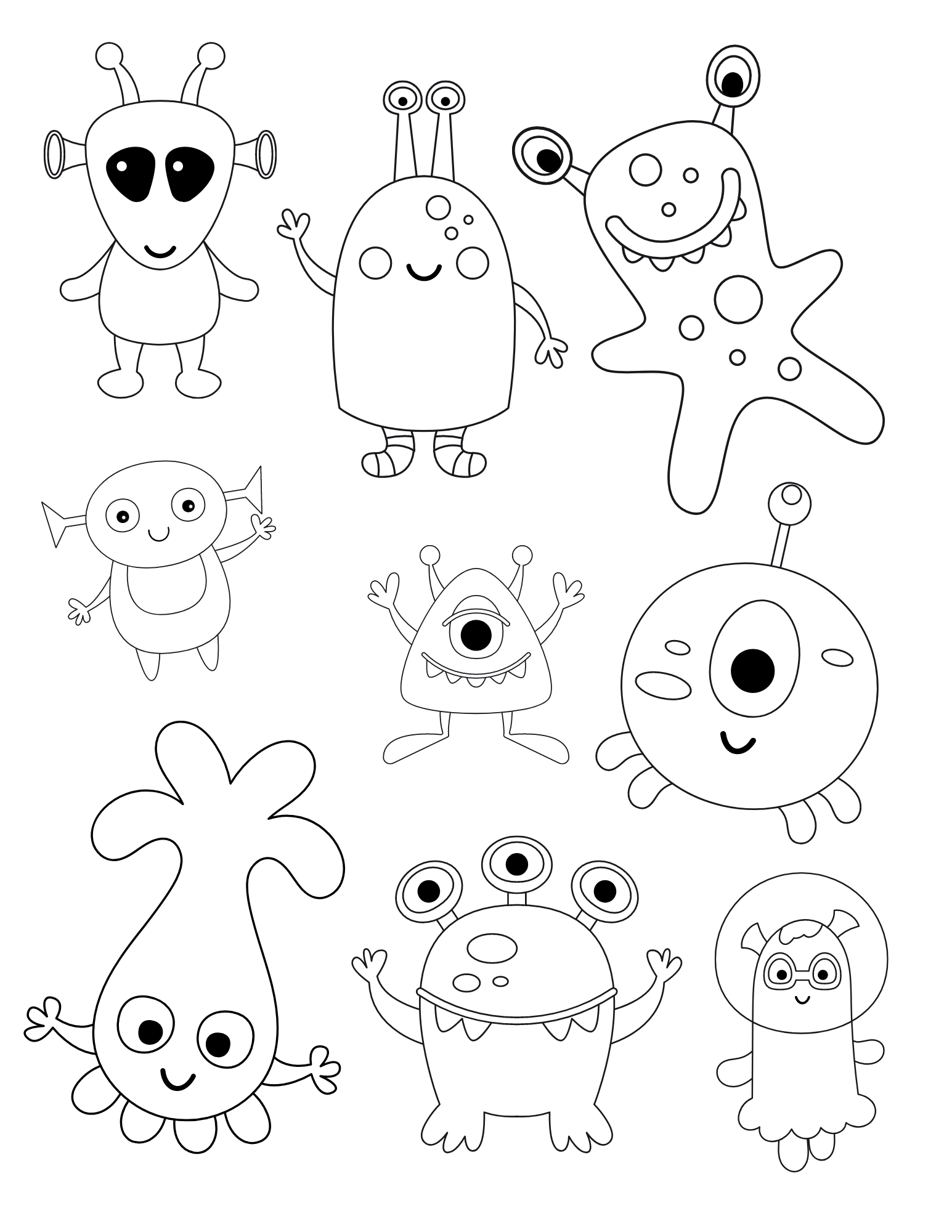 Alien Coloring Pages Two Kids And A Coupon