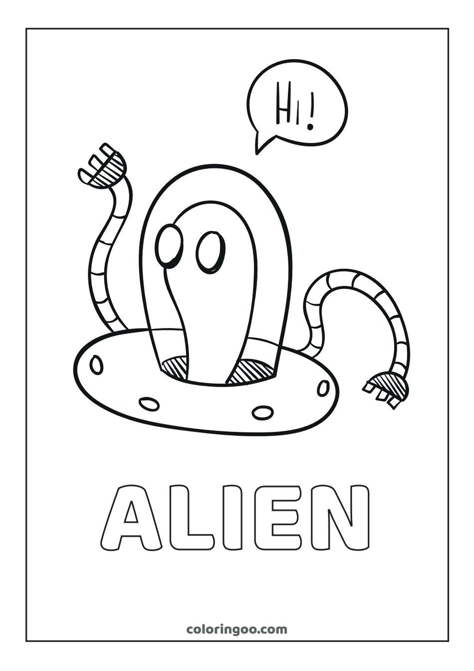 Printable Alien Coloring Pages