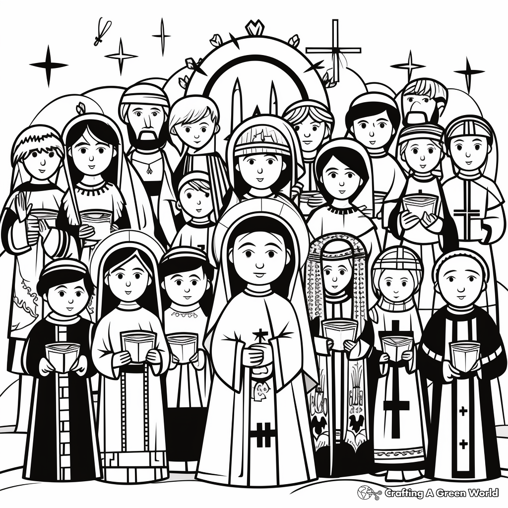 All Saints Day Coloring Pages Free